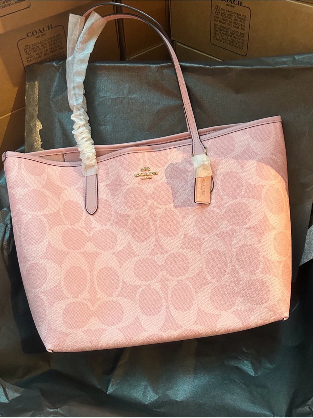 Coach Pink tote bag